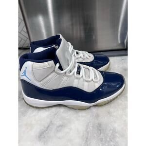 Nike Air Jordan 11 Retro Win Like 82 White Navy UNC Men’s Size 10.5 378037-123